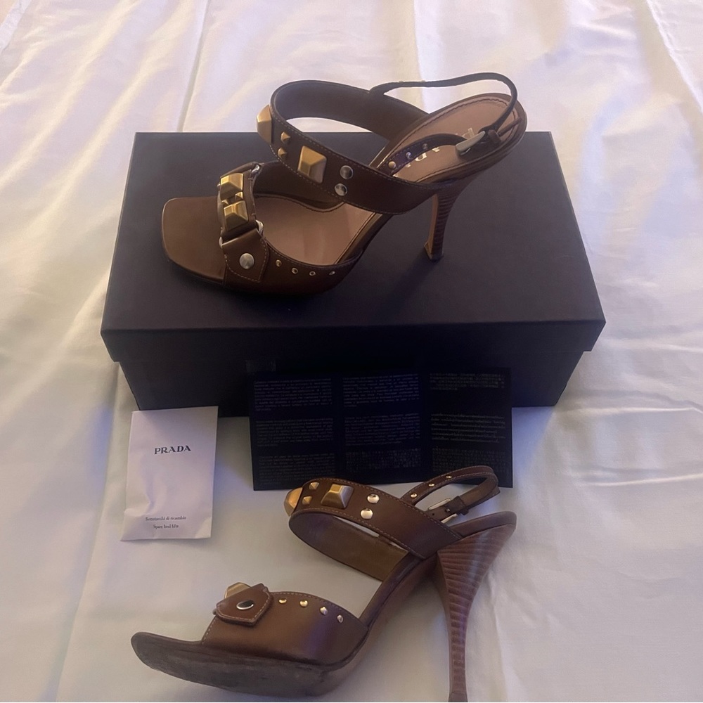 Authentic Prada studded sandal